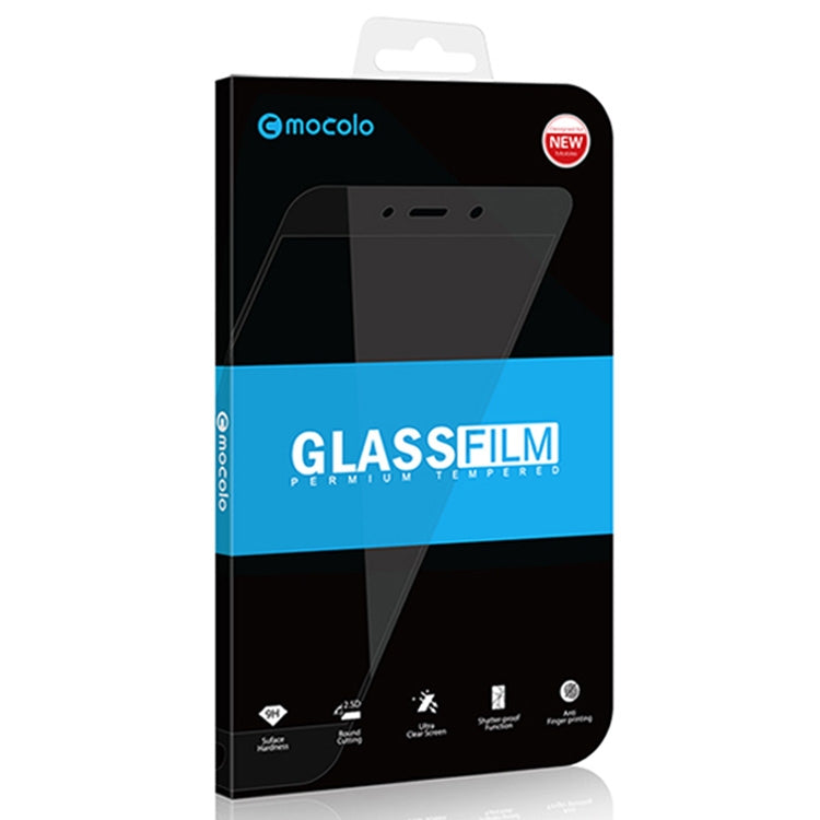 For iPhone 11 Pro Max / XS Max mocolo 0.33mm 9H 2.5D Silk Print Tempered Glass Film(Black)