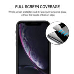 For iPhone 11 / XR Full Glue Silk Print Full Screen Tempered Glass Film(Black)