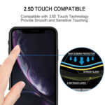 For iPhone 11 / XR Full Glue Silk Print Full Screen Tempered Glass Film(Black)