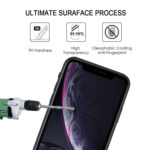 For iPhone 11 / XR Full Glue Silk Print Full Screen Tempered Glass Film(Black)