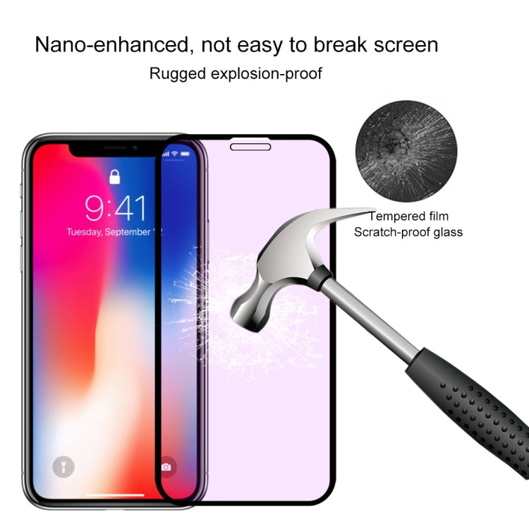 For iPhone 11 Pro / XS / X Anti-scratch 9H 10D Full Screen Purple-ray Tempered Glass Film