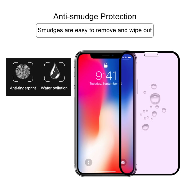 For iPhone 11 Pro / XS / X Anti-scratch 9H 10D Full Screen Purple-ray Tempered Glass Film