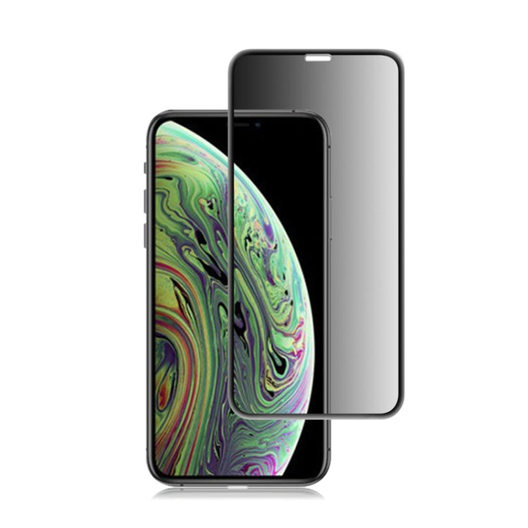 For iPhone 11 Pro / XS / X mocolo 0.33mm 9H 3D Round Edge Privacy Anti-glare Tempered Glass Film(Black)