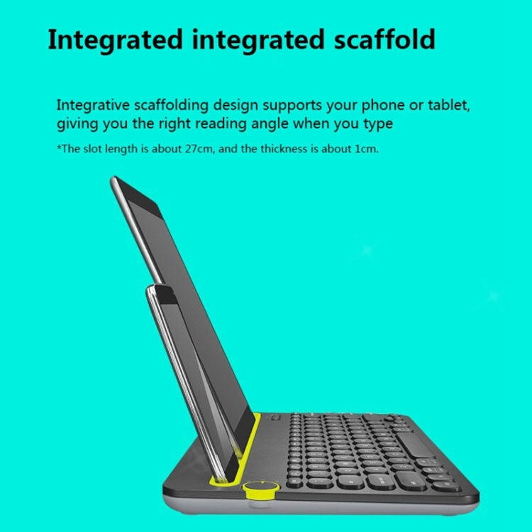 Logitech K480 Multi-device Bluetooth 3.0 Wireless Bluetooth Keyboard with Stand (Black)