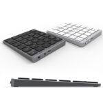 N960 Ultra-thin Universal Aluminum Alloy Rechargeable Wireless Bluetooth Numeric Keyboard (Silver)