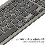 168 2.4Ghz + Bluetooth  Dual Mode Wireless Keyboard + Mouse Kit, Compatible with iSO & Android & Windows (Black)