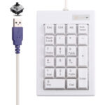 DX-21A 21-keys USB Wired Mechanical Black Shaft Mini Numeric Keyboard(White)