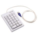 DX-21A 21-keys USB Wired Mechanical Black Shaft Mini Numeric Keyboard(White)