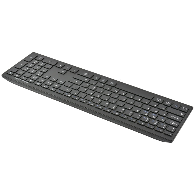 169 2.4Ghz + Bluetooth  Dual Mode Wireless Keyboard, Compatible with iSO & Android & Windows (Black)