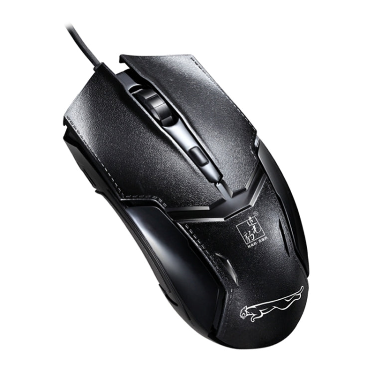 Chasing Leopard 179 USB 1600DPI Three-speed Adjustable Wired Optical Gaming Mouse, Length: 1.3m(Black)