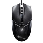 Chasing Leopard 179 USB 1600DPI Three-speed Adjustable Wired Optical Gaming Mouse, Length: 1.3m(Black)