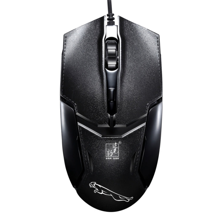 Chasing Leopard 179 USB 1600DPI Three-speed Adjustable Wired Optical Gaming Mouse, Length: 1.3m(Black)