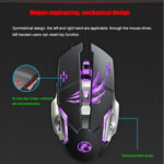 Apedra iMICE A8 High Precision Gaming Mouse LED Four Color Controlled Breathing Light USB 6 Buttons 3200 DPI Wired Optical Gaming Mouse for Computer PC Laptop(Black)