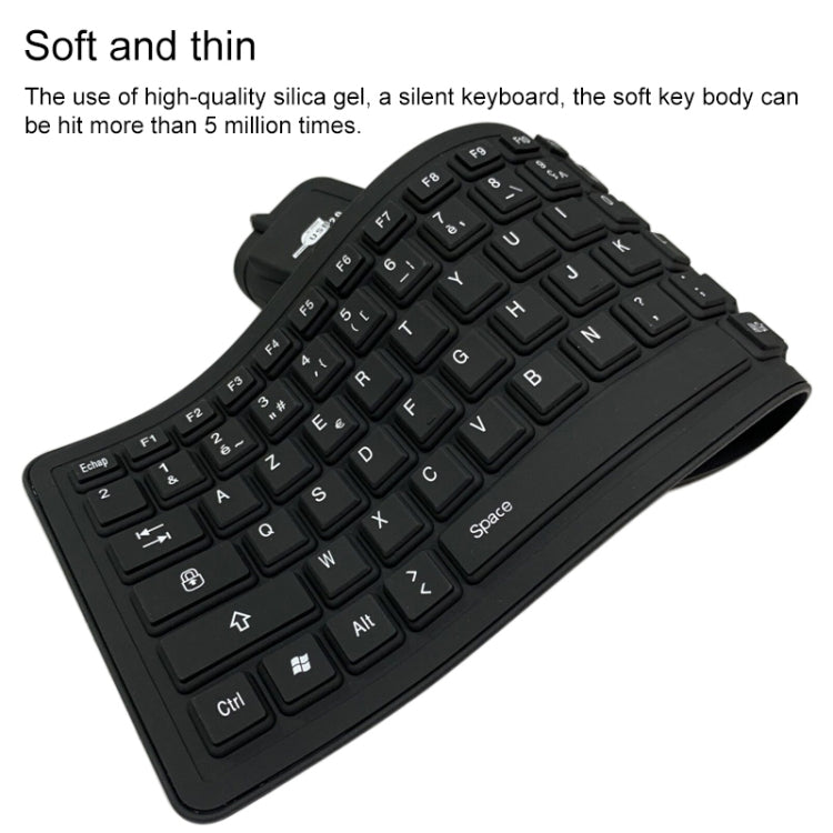 103 Key French USB Wired Silicone Waterproof Keyboard Desktop Notebook Keyboard, Cable Length: 1.5m