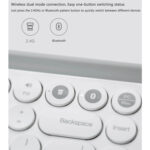 Original Xiaomi Youpin MIIIW 102 Keys Bluetooth + 2.4GHz Wireless Dual Modes Keyboard(White)