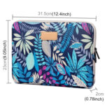 Lisen 12 inch Sleeve Case Colorful Leaves Zipper Briefcase Carrying Bag for iPad, Macbook, Samsung, Lenovo, Sony, DELL Alienware, CHUWI, ASUS, HP, 12 inch and Below Laptops / Tablets(Blue)