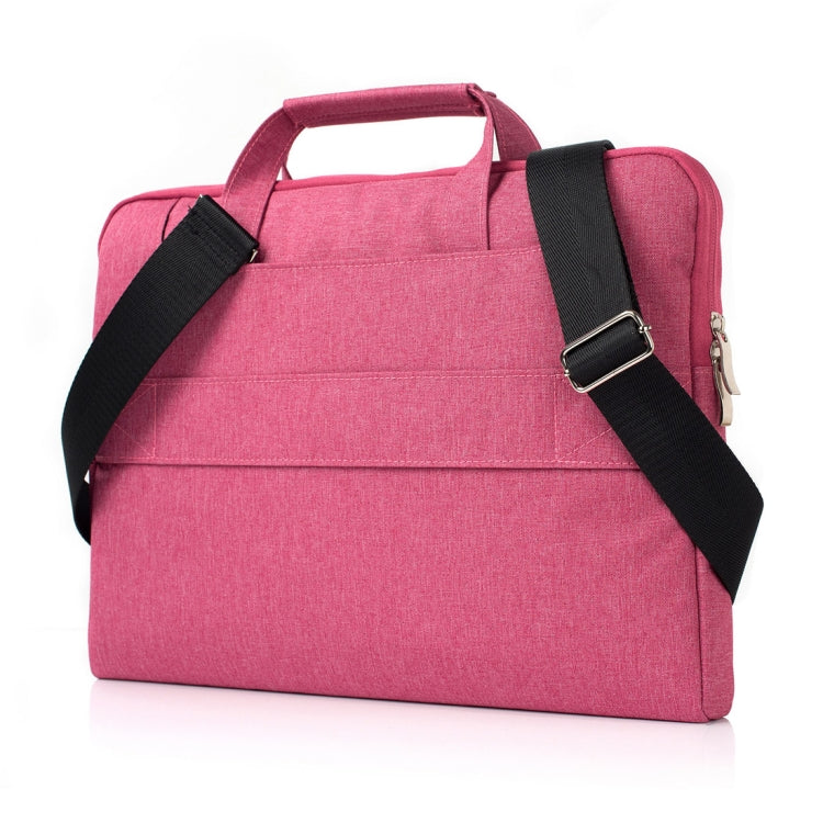 Portable One Shoulder Handheld Zipper Laptop Bag, For 13.3 inch and Below Macbook, Samsung, Lenovo, Sony, DELL Alienware, CHUWI, ASUS, HP (Magenta)