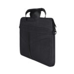 13.3 inch Breathable Wear-resistant Fashion Business Shoulder Handheld Zipper Laptop Bag with Shoulder Strap (Black)