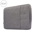 15.4 inch Universal Fashion Soft Laptop Denim Bags Portable Zipper Notebook Laptop Case Pouch for MacBook Air / Pro, Lenovo and other Laptops, Size: 39.2x28.5x2cm (Grey)