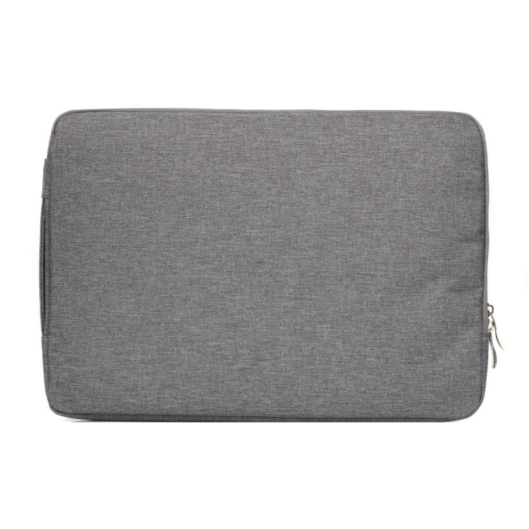 15.4 inch Universal Fashion Soft Laptop Denim Bags Portable Zipper Notebook Laptop Case Pouch for MacBook Air / Pro, Lenovo and other Laptops, Size: 39.2x28.5x2cm (Grey)