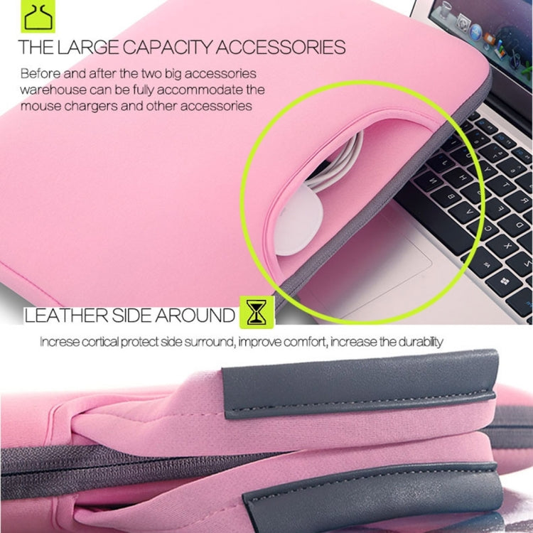 12 inch Portable Air Permeable Handheld Sleeve Bag for MacBook, Lenovo and other Laptops, Size:32x21x2cm(Magenta)