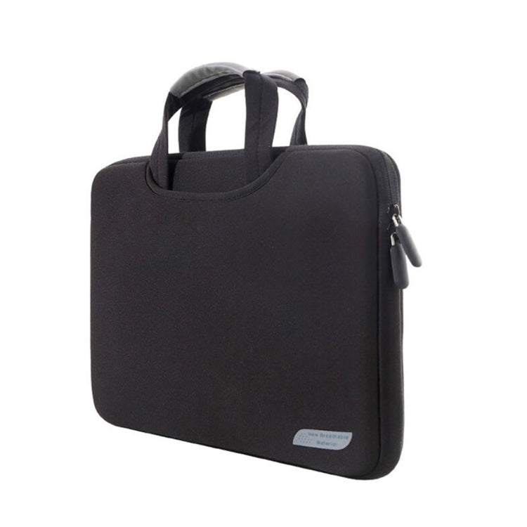 15.4 inch Portable Air Permeable Handheld Sleeve Bag for MacBook Air / Pro, Lenovo and other Laptops, Size: 38x27.5x3.5cm (Black)