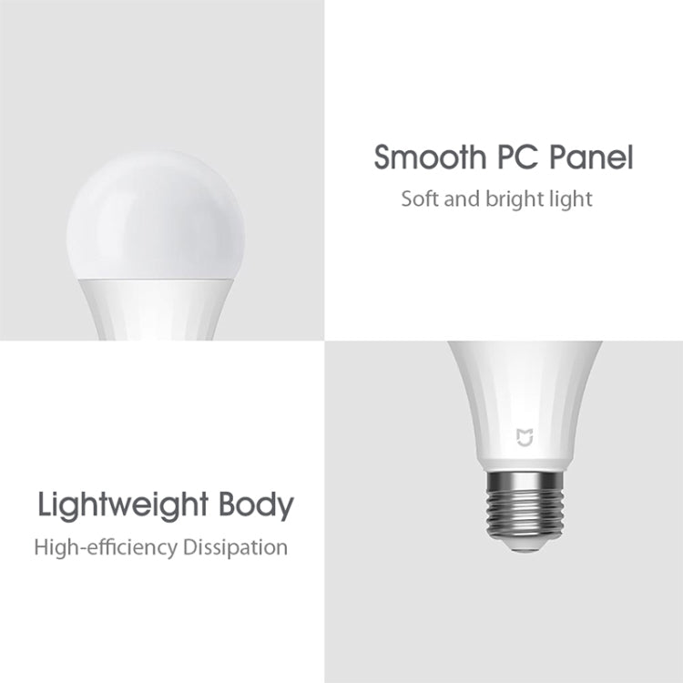 Original Xiaomi Mijia 5W E27 Adjustable Brightness LED Bulb, 2700- 6500K, Bluetooth MESH Version(White)