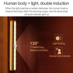 1.8W 10 LEDs White Light Wide Screen Intelligent Human Body Sensor Light LED Corridor Cabinet Light, USB Charging Version