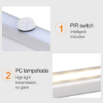 1.8W 10 LEDs Warm White Light Wide Screen Intelligent Human Body Sensor Light LED Corridor Cabinet Light, Battery Version