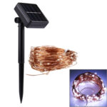 10m 600LM Copper Wire String Light Festival Lamp, Solar Panel IP65 Waterproof 100 LED SMD 0603 Decoration Light Strip(White Light)