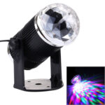 3W Mini Rotating Magic Ball LED Stage Light  EU Plug