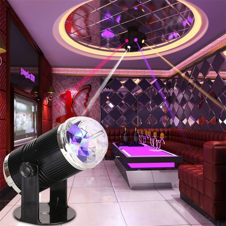 3W Mini Rotating Magic Ball LED Stage Light  EU Plug