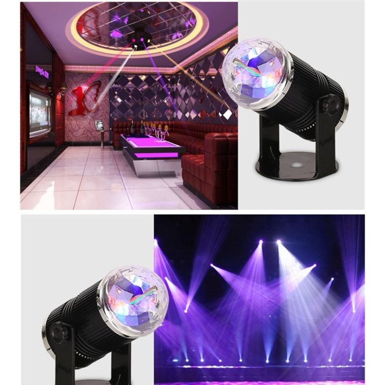 3W Mini Rotating Magic Ball LED Stage Light  EU Plug