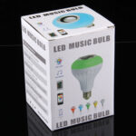 12W RGB LED Bluetooth Speaker Light, E27 Energy Saving Lamps with Remote Controller, AC 100-240V