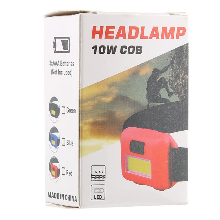 10W COB Headlamp LED Headband Light(Black)