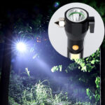 10W 450 Lumens IPX4 Waterproof Rechargeable LED Flashlight with Safety Hammer & 3-Modes