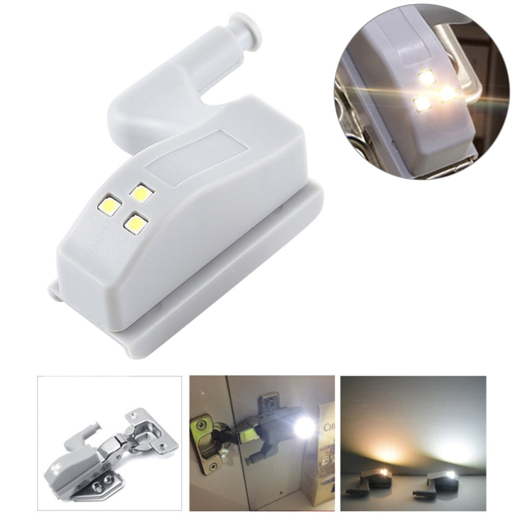 0.3W Universal Inner Hinge LED Sensor lamp Cupboard 3 LEDs Night light Auto ON/OFF Bulb(Warm White)