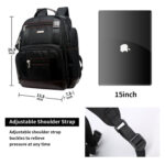 Bopai 11-85301 15.6 inch Large Capacity Multi-layer Zipper Bag Design Breathable Laptop Backpack, Size: 35 x 20 x 43cm(Black)