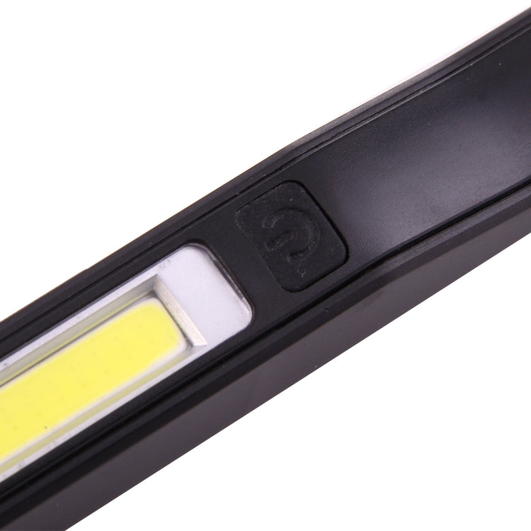 100LM High Brightness Pen Shape Work Light / Flashlight, White Light , COB LED 2-Modes with 90 Degree Rotatable Magnetic Pen Clip(Black)