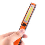 100LM High Brightness Pen Shape Work Light / Flashlight, White Light, COB LED 2-Modes with 90 Degree Rotatable Magnetic Pen Clip(Orange)