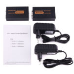 VGA & Audio Extender 1920x1440 HD 100m Cat5e / 6-568B Network Cable Sender Receiver Adapter(Black)