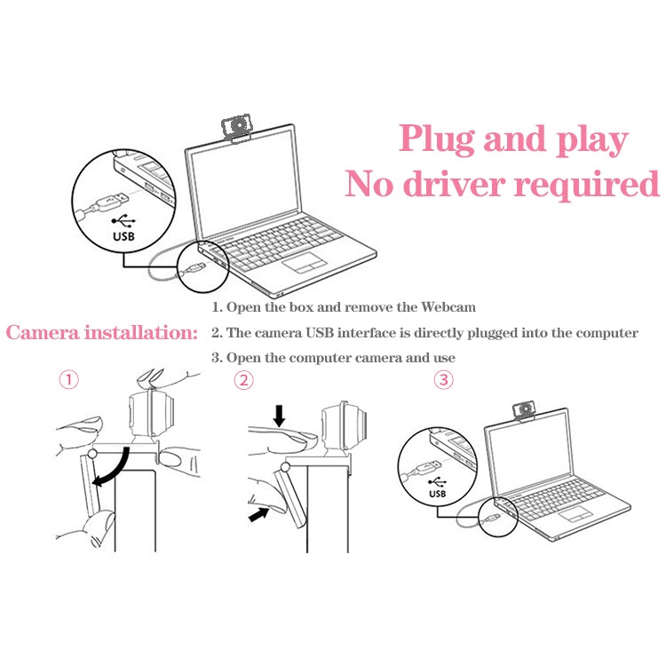 aoni C90 1080P HD Business Smart Computer Camera with Microphone