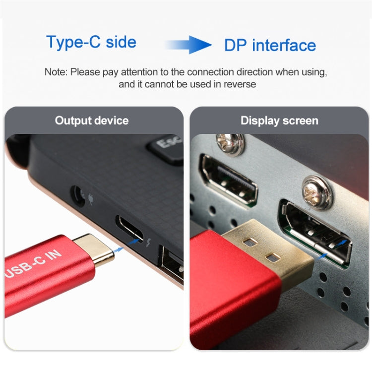 4K 60Hz USB-C / Type-C Male to DisplayPort Male HD Adapter Cable