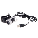 A859 480 Pixels HD 360 Degree WebCam USB 2.0 PC Camera with Sound Absorption Microphone for Computer PC Laptop, Cable Length: 1.4m