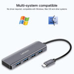 Lenovo C04 4 In 1 Type-C / USB-C to USB-C Converter Splitter Hub