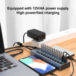 11 in 1 USB 3.0 HUB Splitter with Independent Switch & 12V 4A Power Supply