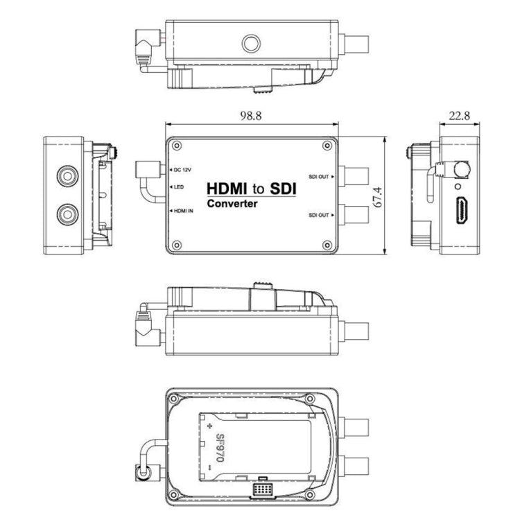 SEETEC 1 x HDMI Input to 2 x SDI Output Converter