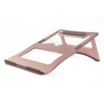 Aluminum Alloy Cooling Holder Desktop Portable Simple Laptop Bracket, Two-stage Support, Size: 21x26cm (Rose Gold)