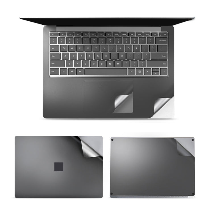 4 in 1 Notebook Shell Protective Film Sticker Set for Microsoft Surface Laptop 3 13.5 inch (Grey)
