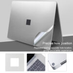 4 in 1 Notebook Shell Protective Film Sticker Set for Microsoft Surface Laptop 3 15 inch (Black)